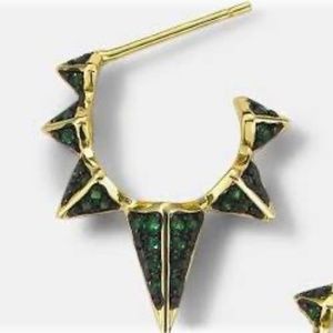 Melinda Maria Spike Gabriella black and gold earrings